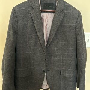 Banana Republic Gray Plaid Blazer
